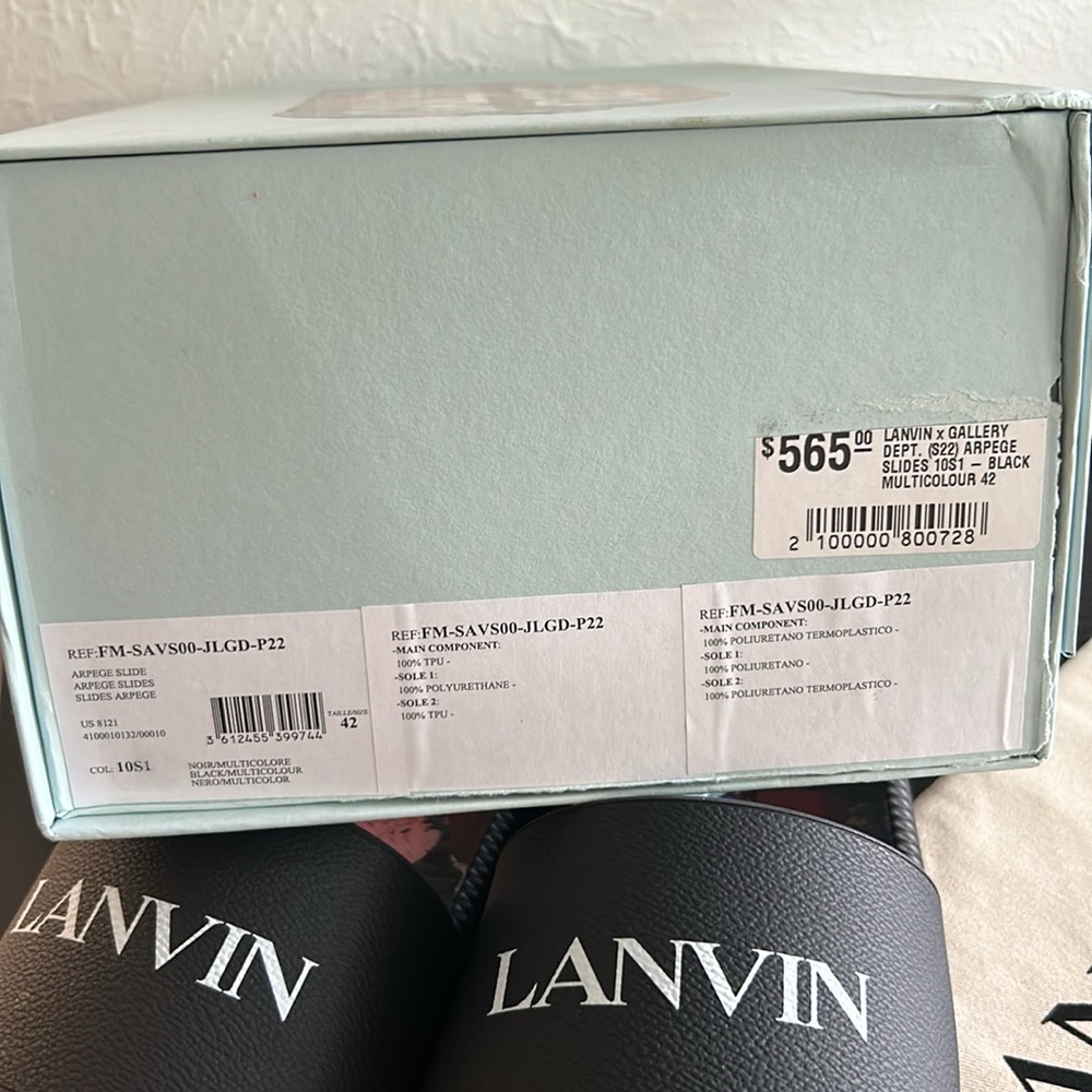 Lanvin men’s slides 8.5 euro 42 - Picture 3 of 3